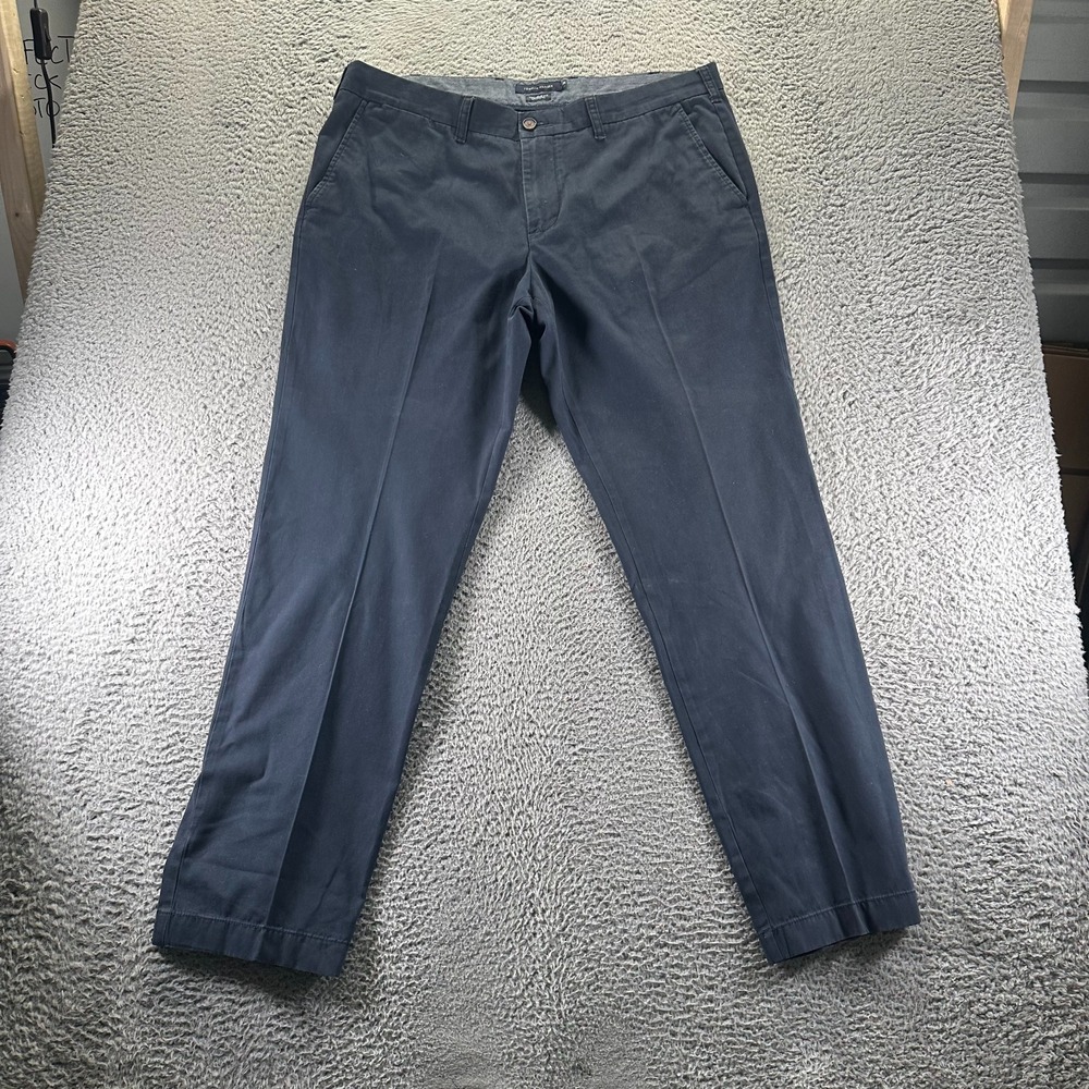 Tommy Hilfiger Pant Mens 38x32 Blue Cotton Chino Straight Preppy Business Career